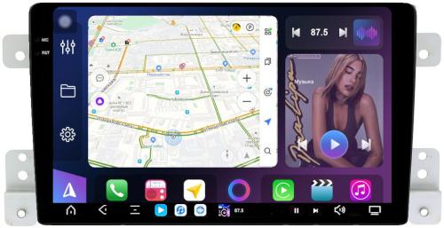 Магнитола для Suzuki Grand Vitara 2005-2016 - FarCar S500-TS20 монитор 9.5" 2K QLED на Android 14, Быстрейшая, CarPlay, 4G SIM-слот