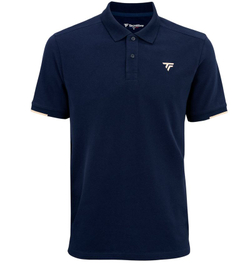Meskie polo tenisowe Tecnifibre Pique Col Rib - marine