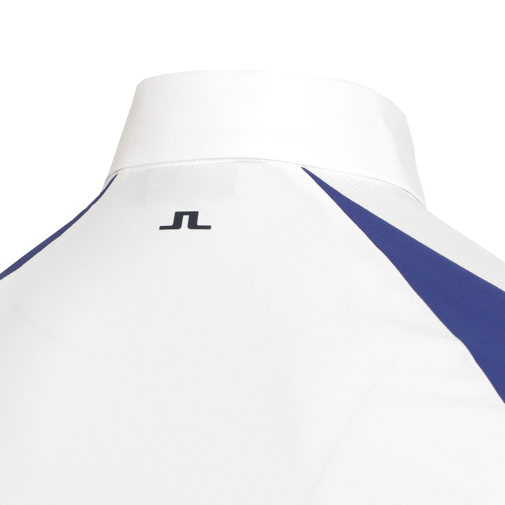 Мужское теннисное поло JLindeberg Nial Regular Fit Polo Men - White, Blue