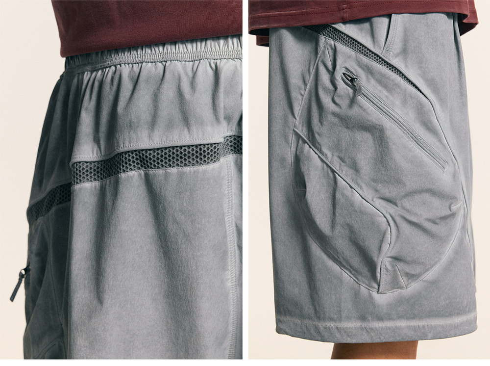 Шорты Nothomme Monterest Garment Dyed серый