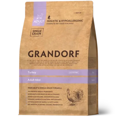 Grandorf Turkey, Adult Mini для мелких пород (Индейка)