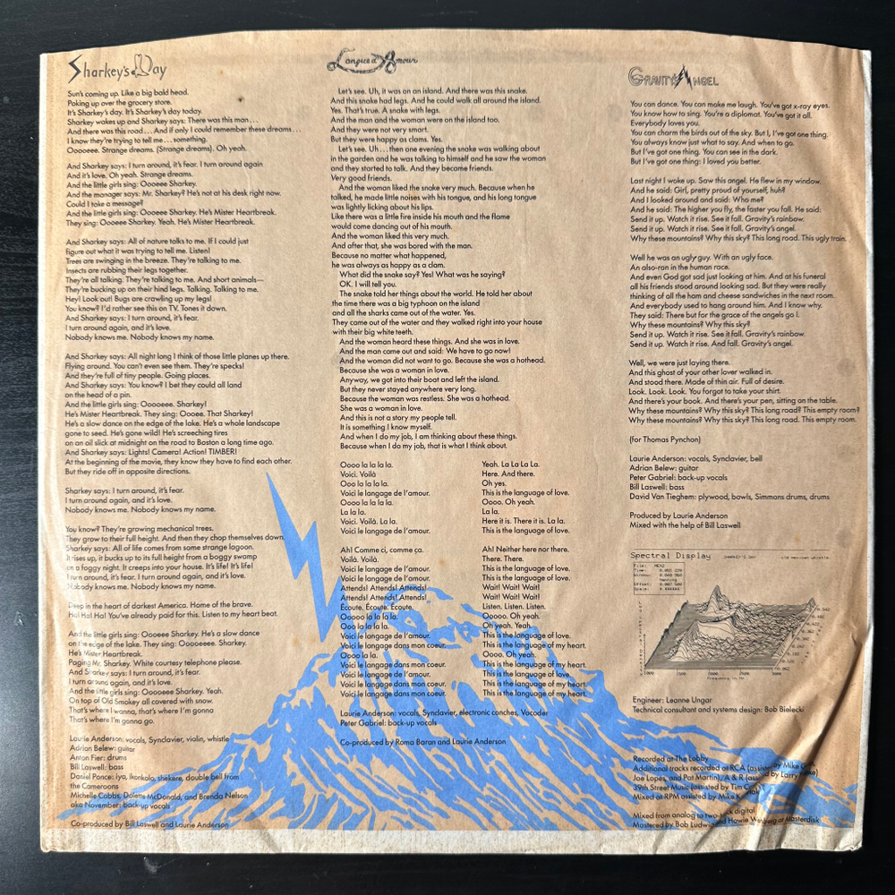 Laurie Anderson ‎– Mister Heartbreak (Европа 1984г.)