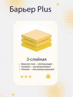 Салфетки нагрудные "Кристидент" 500шт. - ПРЕМИУМ, (3-слой.) 33х45см, Лимонные,  НДС 10%