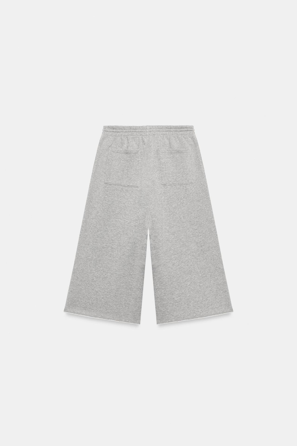 ZARA ДЛИННЫЕ ШОРТЫ ИЗ МЯГКОЙ ТКАНИ, СЕРЫЙ МЕЛАНЖ