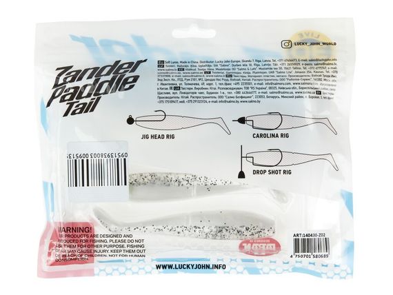 Виброхвосты LJ 3D Series Zander Paddle Tail 4.8in (12.00)/Z02 4шт.