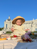 Платье из муслина для малышек «Цветочное», цвет желтый