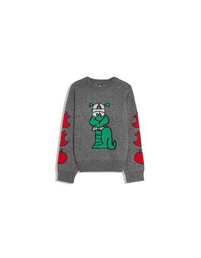 Мужской шерстяной джемпер с круглым вырезом ARIES X BERSHKA - BERSHKA