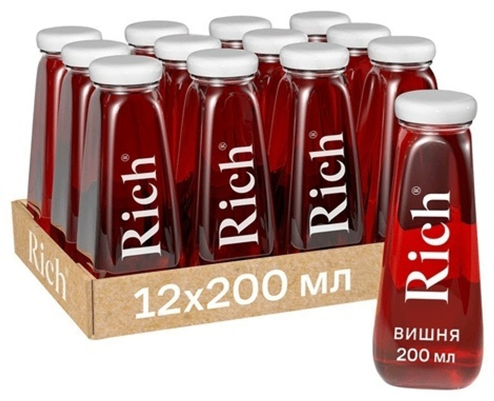Сок Rich Вишня, Glass 0.2 л. в упаковке (12 шт)