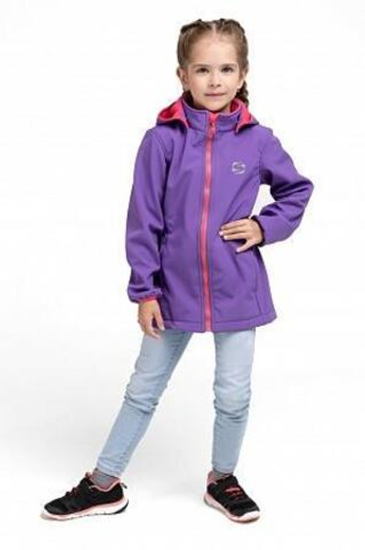 Куртка для девочек Softshell р.134 фиолетовый/фуксия (Smail)
