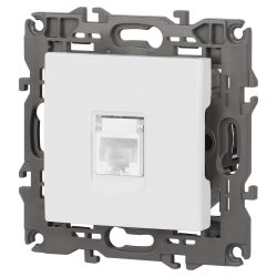 Розетка ЭРА Elegance 14-3107-01М RJ45, белый матовый | Эра Elegance