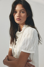 Хлопковая блуза с оборками - H&M