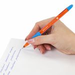 Ручка шариковая масляная с грипом BRAUBERG GLASSY SKY BLUE, 1шт, СВЕТЛО-СИНЯЯ, узел 0,7 мм, линия письма 0,35 мм, 144107