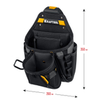 KRAFTOOL KP-27 с быстросъёмным креплением FastClip, 27 карманов и петли, 350 х 260 мм, поясная сумка (38773)