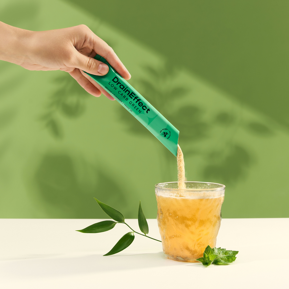 DrainEffect Green Low Carb Дренирующий напиток 20 стиков низкоуглеводный, вкус мятный