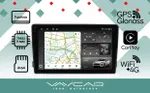 Магнитола для Ford Mondeo 4, Focus 2, S-Max/Galaxy и пр. (ШГУ овальное) - Vaycar VA17-1140-2K на Android 13, Быстрая, 2K QLED, CarPlay,4G SIM-слот