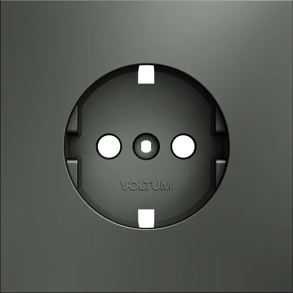Накладка для розетки с заземлением Voltum S70 Титан VLS000606