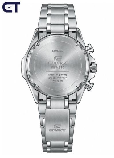 CASIO EQS-920DB-1AVUDF EDIFICE мужские наручные часы — стальной хронограф с черным циферблатом