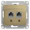 Розетка компьютерная RJ45 + RJ45 Cat 5e Systeme Electric Glossa Титан GSL000485KK