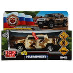 Модель ин. мет. "Hummer H2 pickup камуфляж" 12см свет-звук,двери, багажник HUM2PICKUP-12 (Технопарк)
