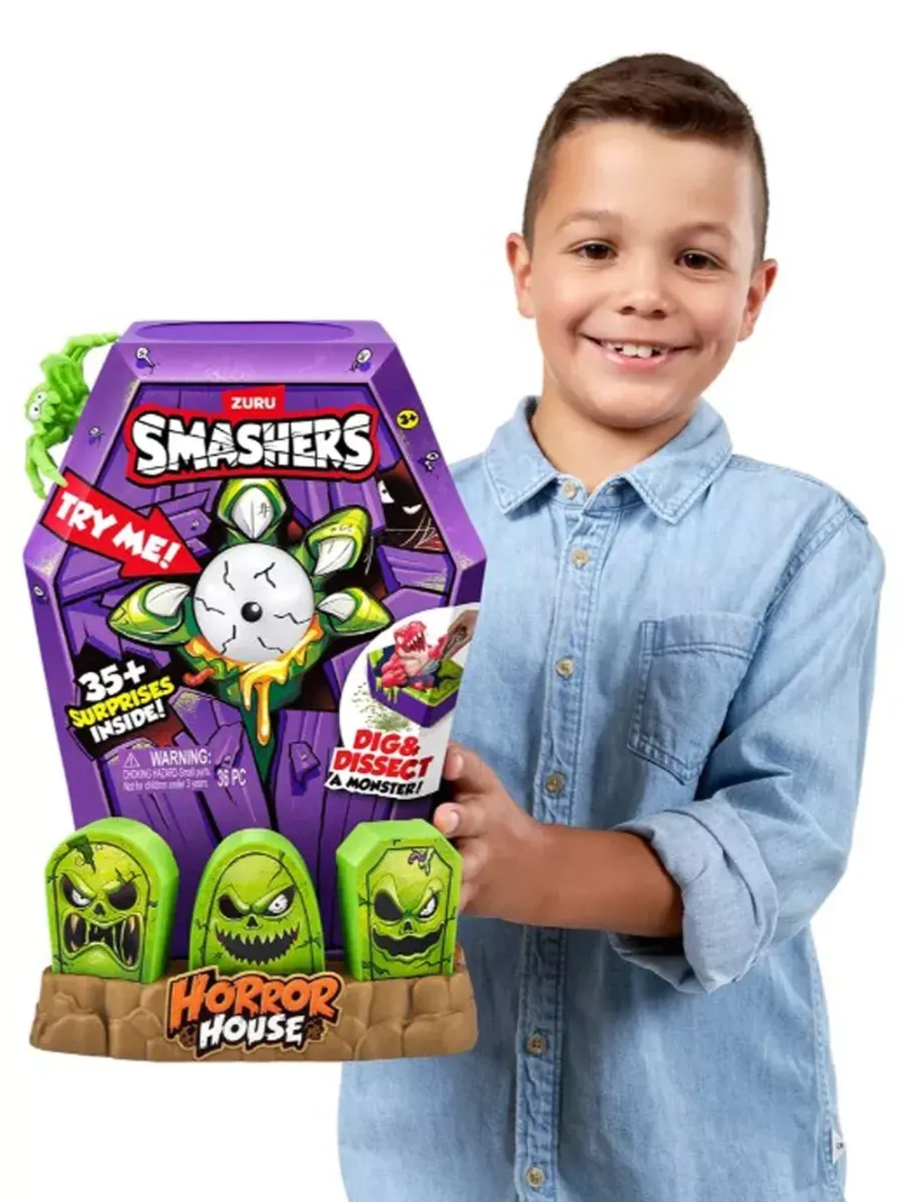 Игрушка сюрприз Зуру Smashers Horror House салатовый