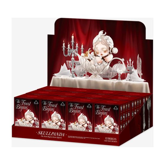 Фигурка POP MART Skullpanda The Feast Begins Blind Box — дисплей серии