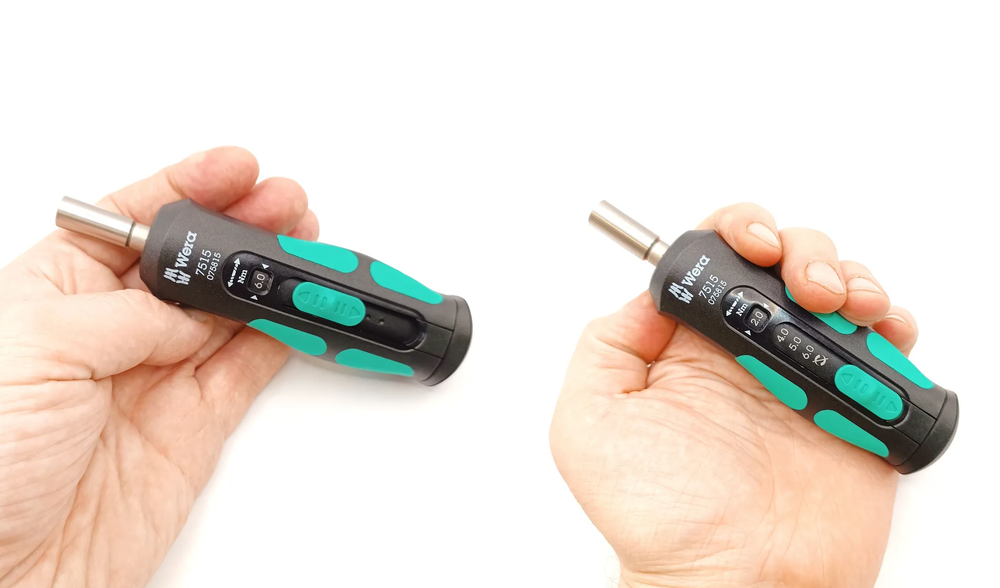 АКЦИЯ ДЕШЕВЛЕ 2026! Динамометрическая отвертка WERA Kraftform Safe-Torque Speed 7515 2-6 Нм, надёжный механизм срабатывания ключа с быстрым переключением на реверс и 5 значений момента затяжки по выбору 2-6 Нм и с 1 фиксированным положением WE-075815