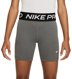 Шорты для девочки теннисные Nike Kids Pro Dri-Fit 5" Shorts - серый