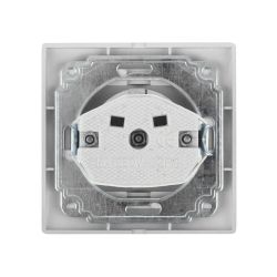 Розетка Intro Plano 1-206-05 с заземлением 2P+E Schuko со шторками 16А-250В IP20 СУ антрацит | Intro Plano