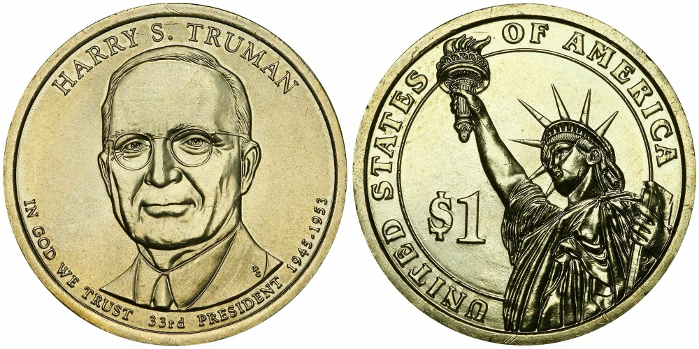 США 1 доллар 2015 Президент 33 - Гарри Трумэн (1945–1953)