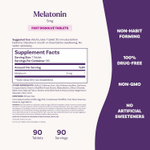 Natrol Melatonin Мелатонин, быстрорастворимые, клубника, 5 мг, 90 таблеток