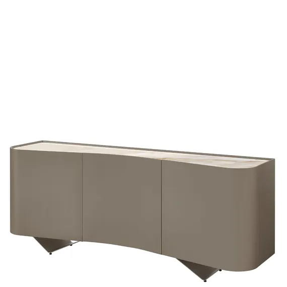 Комод Shelf 200х80х50 см, глянцевая керамика Toscane, матовая эмаль цвета тауп