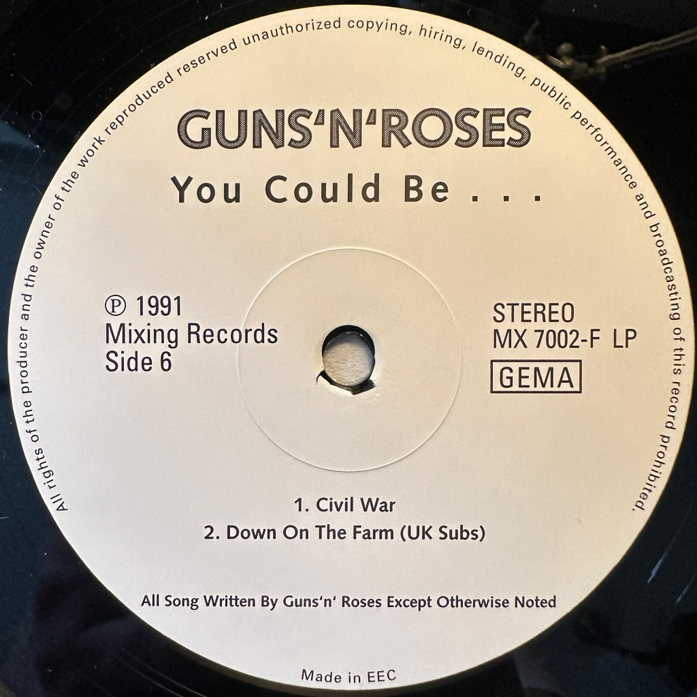 Guns N' Roses- You Could Be 3LP ( Европа 1991г.)