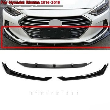 Сплиттер переднего бампера Hyundai Elantra 2016-2019