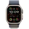 Часы Apple Watch Ultra 2, 2024, 49 мм, титан натурального цвета, ремешок Alpine синего цвета