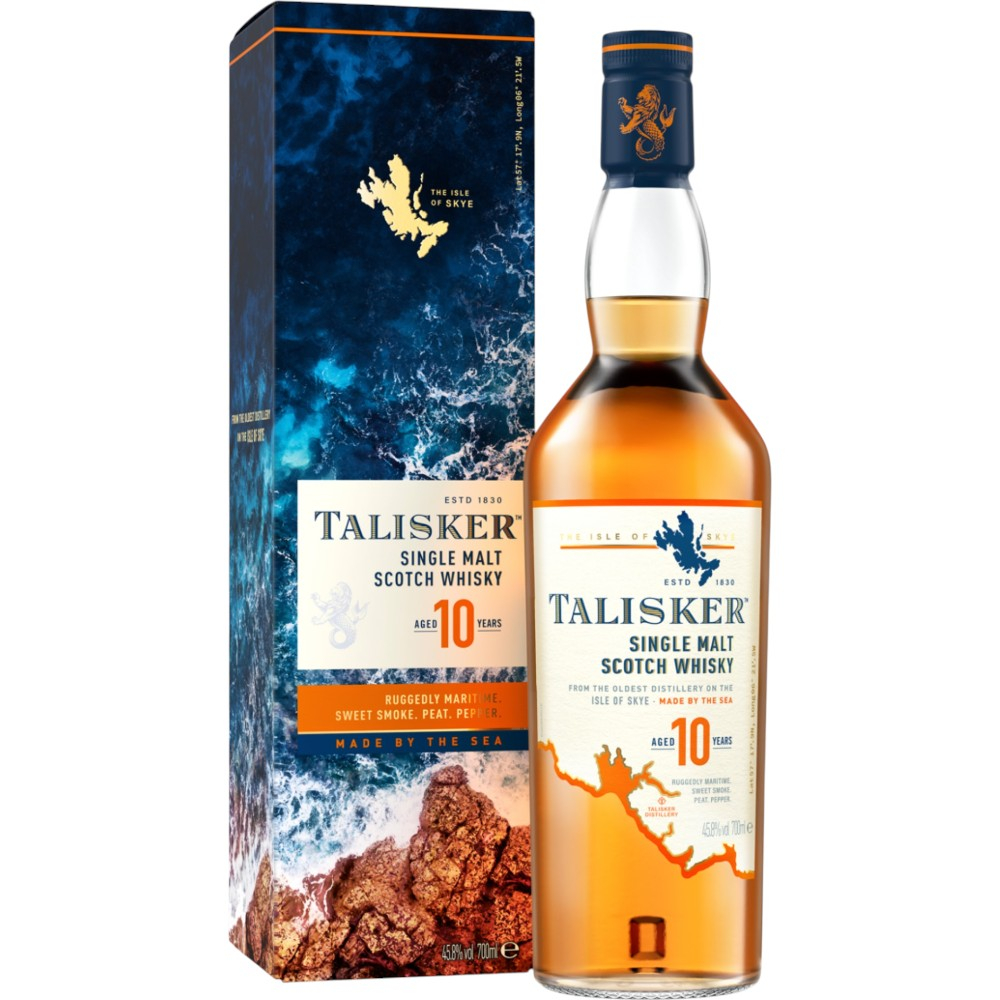 Виски Talisker 10 Y.O. 0,7 л. В подарочной коробке