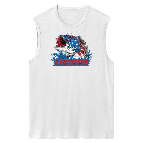 Купить Мотоодежда Футболка Icon American Basstard Tank Top / Белый