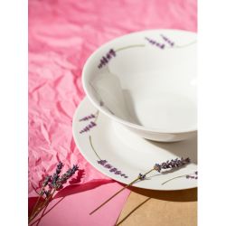 Тарелка White Fox LT304 десертная Mix.Flowers фарфор 19 см | White Fox