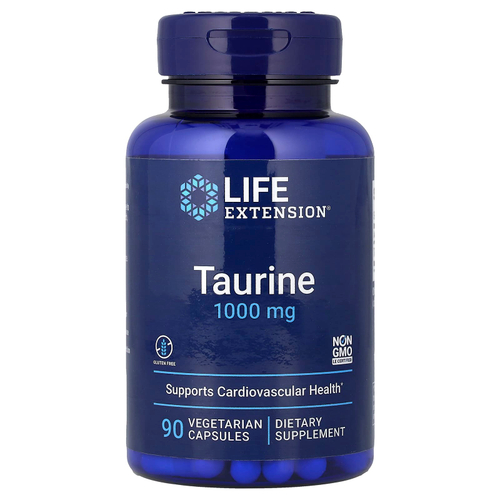Life Extension, Таурин, 1000 мг, 90 вегетарианских капсул