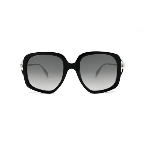 Очки Alexander McQueen AM0374S-001 квадрат черный с серебром