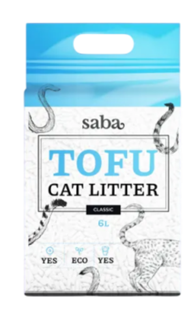 Наполнитель Saba тофу Классик для кошек 6 л