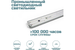 Светильник LED ДСП Айсберг 40W-5000Лм IP65 5000К опал с БАП 1ч 1262х128х80мм vs101-40-op-5k-li1h