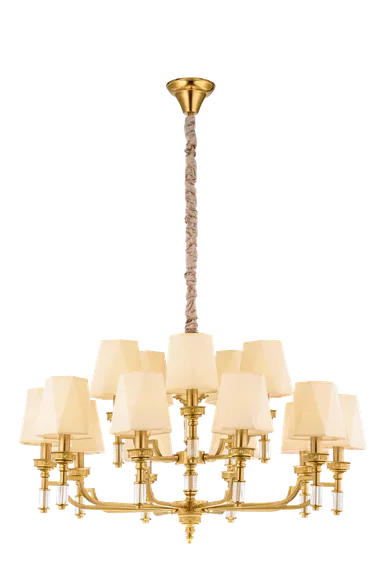 Люстра подвесная NewRgy 8679/10+5LT BRASS, 15×40 Вт, латунная