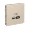 Розетка с USB A+C Systeme Electric ArtGallery Песочный GAL001229