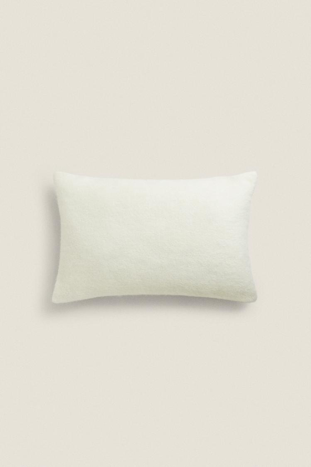 ZARA HOME ОДНОТОННЫЙ ЧЕХОЛ НА ПОДУШКУ, ЖЕЛТОВАТО-БЕЛЫЙ