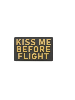 Шеврон на липучке Kiss me before flight