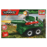 Конструктор пластмассовый 32эл. Армия "Танк" 70058-KK (Город мастеров)