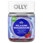 OLLY, расслабляющие жевательные таблетки с магнием, малина и лаванда, 60 жевательных таблеток (84 мг в 1 таблетке)
