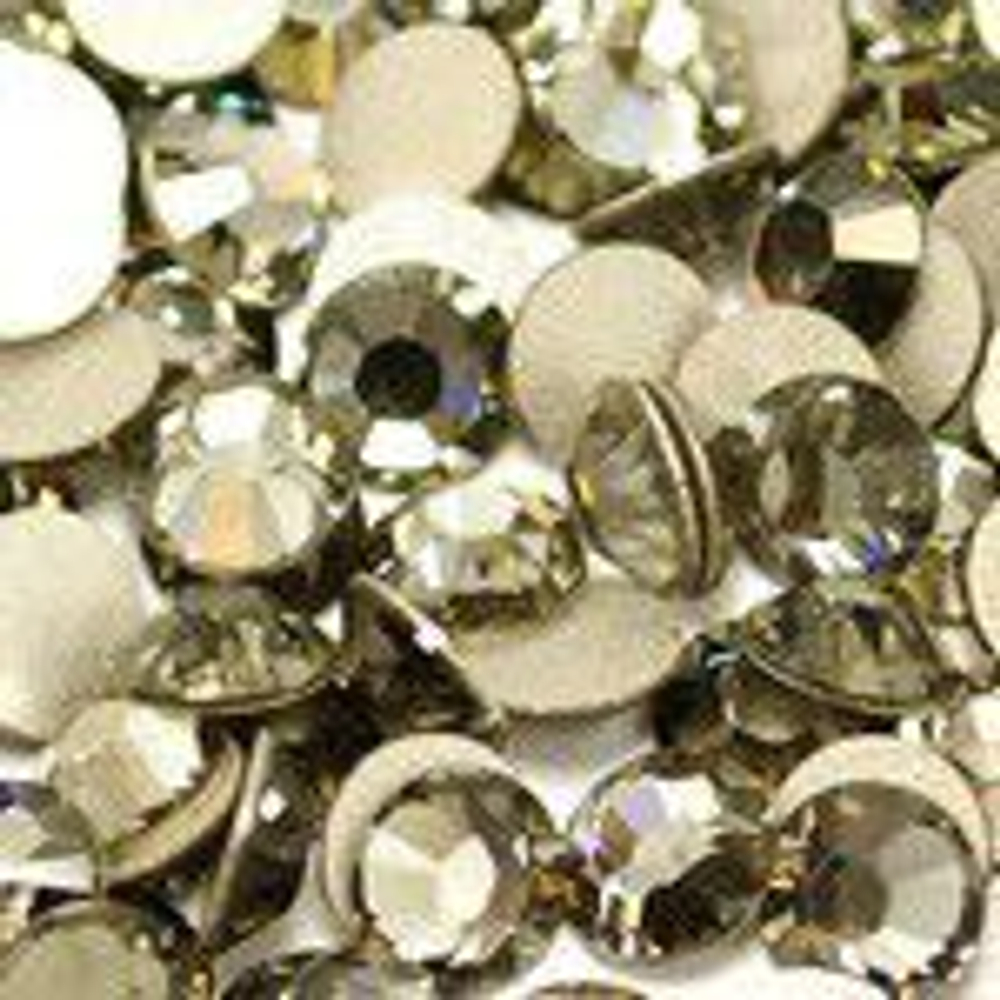 Swarovski Black Diamond ss8 - Стразы Сваровски для дизайна ногтей, 50шт/пакет