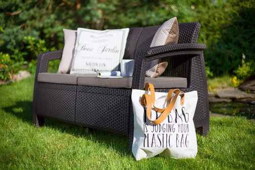 Диван пластиковый Corfu love seat max коричневый