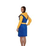 Халат махровый Diapolo Royal blue/ yellow для спортсменов по водным видам спорта